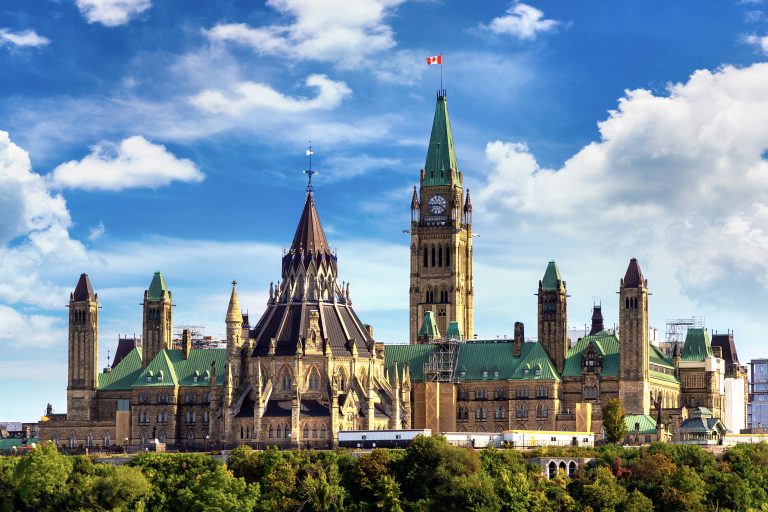 Canadian Parliament in Ottawa in a sunny day, Canada
