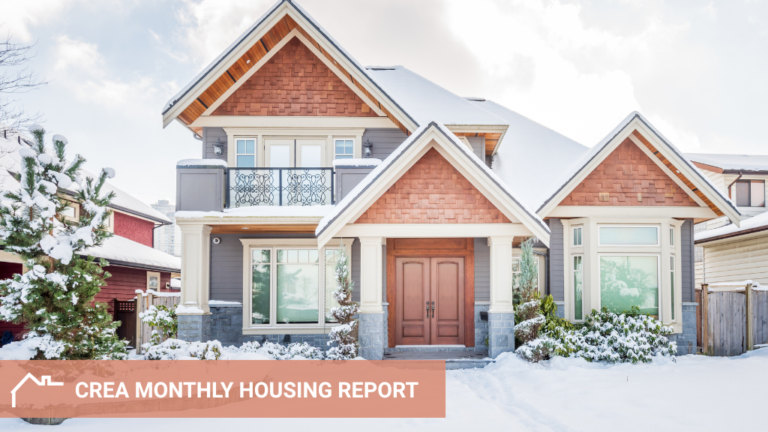 A luxury detached home covered in snow