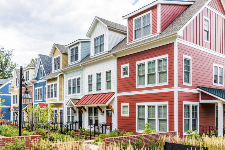 Row of colourful houses